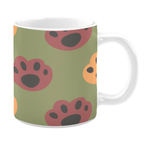 Brown Pawprints 11oz Mug