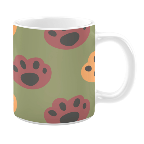 Brown Pawprints 11oz Mug