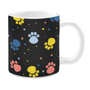 Polka Dot Paw Prints 11oz Mug