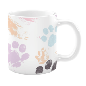 Paw Print Splatter 11oz Mug
