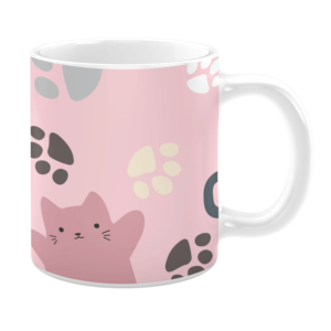 Happy Kitty and Prints 11oz Mug