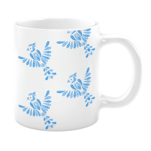 Tea Cup Blue Birds 11oz Mug