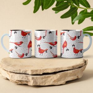 cardinal pattern coffee mug design