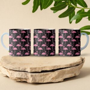 pink flamingo full wrap coffee mug design