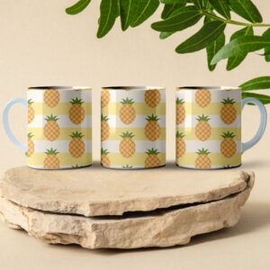 pineapple pattern coffee mug design