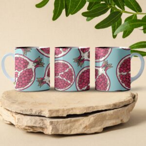passion fruit pattern coffee mug design