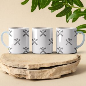 baseball bats pattern coffee mug design