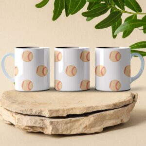 baseball pattern coffee mug design