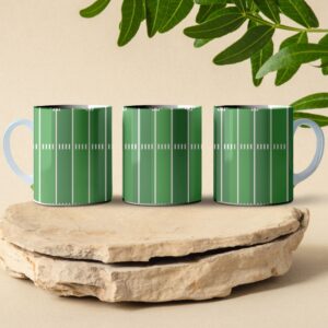 football field coffee mug design