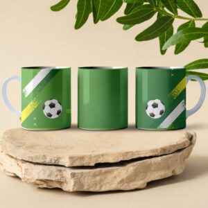 soccer pattern coffee mug design