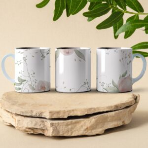 floral coffee mug design