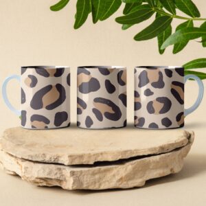 cheetah print full wrap coffee mug design