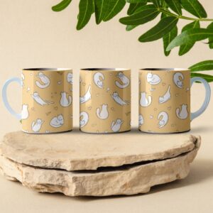 cat pattern coffee mug design
