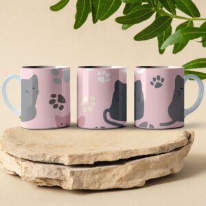 cat and mouse coffee mug design