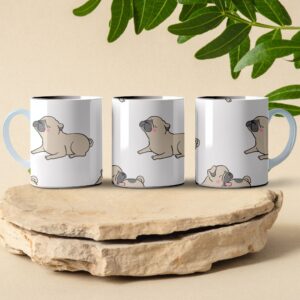 pug pattern coffee mug design