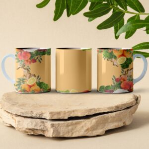 fruits and vegetable coffee mug design
