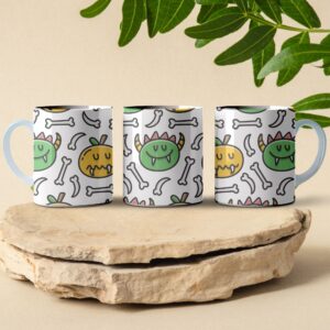 bones and monster cute coffee mug design