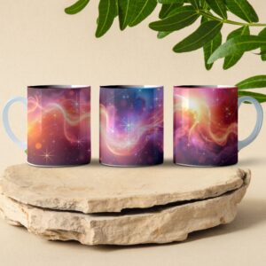 swirling space gas coffee mug design