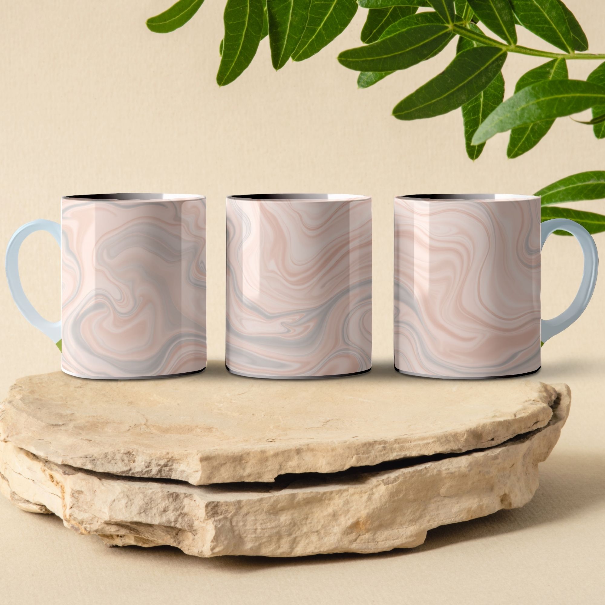 light swirls coffee mug design