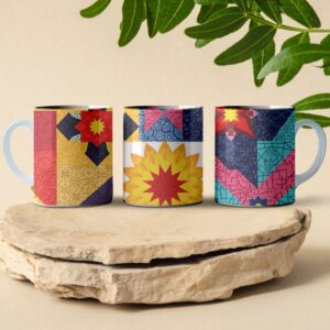 quilt patchwork coffee mug design