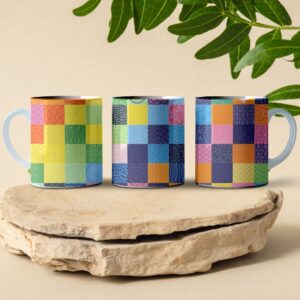 color patch coffee mug design