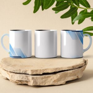 blue digital pattern coffee mug design