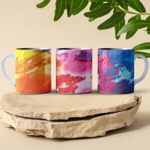 watercolor splash coffee mug design