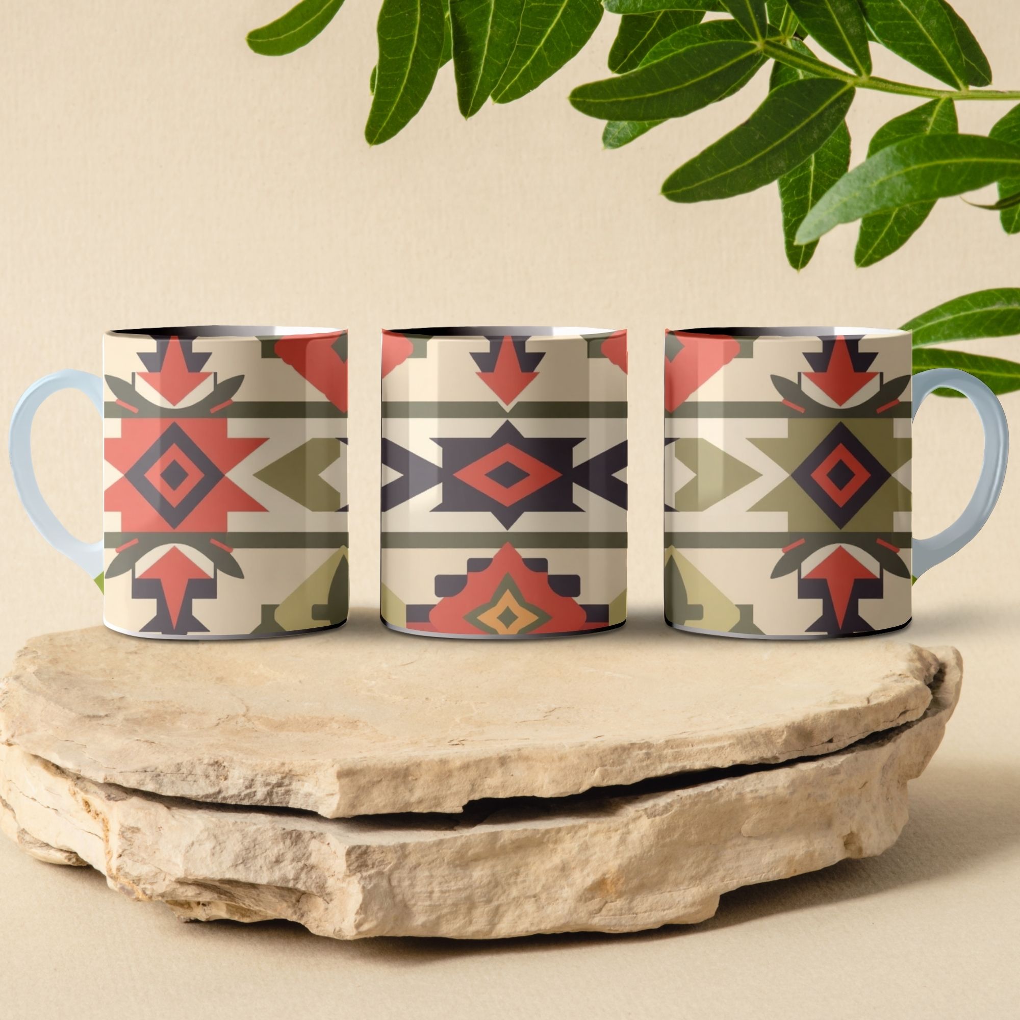 american desert patchwork coffee mug design