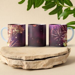 firework full wrap coffee mug design