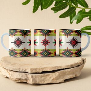desert patchwork coffee mug design