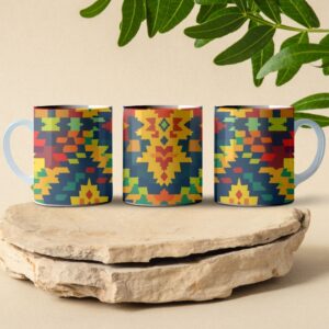aztech patchwork coffee mug design