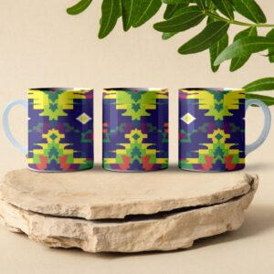 jungle patchwork coffee mug design