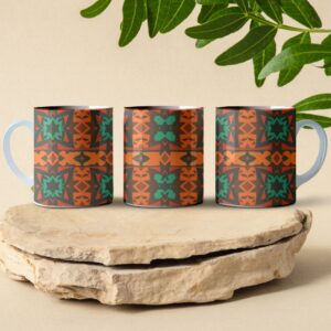 aztech desert patchwork coffee mug design