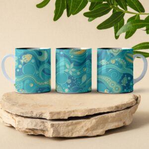 living sea creatures coffee mug design