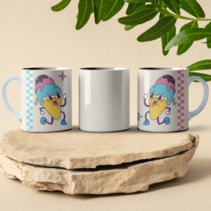 ice cream cone coffee mug design