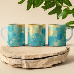 full wrap fresh water color pattern coffee mug design
