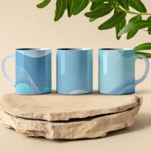 blue digital coffee mug design