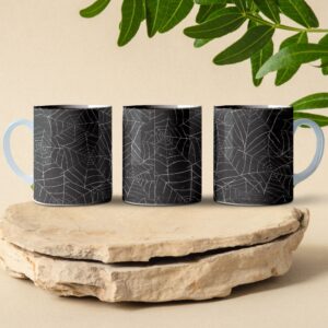 black spider web full wrap coffee mug design