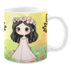 flower girl mug with asian girl on it.