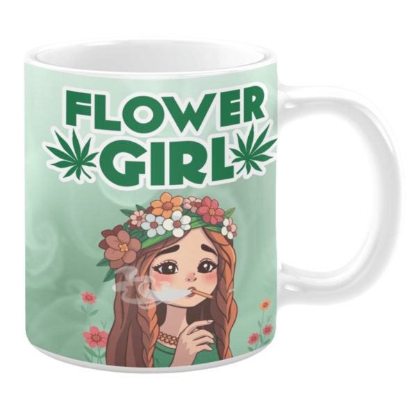 weed flower girl mug