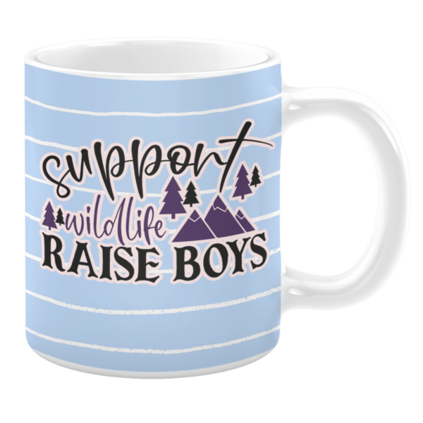 support wildlife raise boys mug